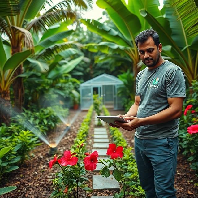Professional garden maintenance team performing seasonal care